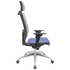 Cadeira Office Brizza Tela Cinza Com Encosto Assento Facto Dunas Azul Autocompensador 126cm - 63204