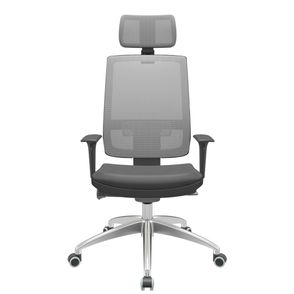 Cadeira Office Brizza Tela Cinza Com Encosto Assento Facto Dunas Grafite Autocompensador 126cm - 63209