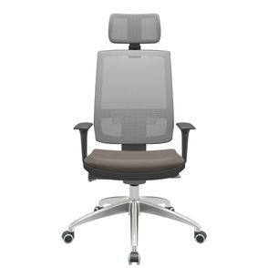 Cadeira Office Brizza Tela Cinza Com Encosto Assento Facto Dunas Basalto Autocompensador 126cm - 63214