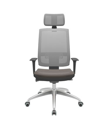 Cadeira Office Brizza Tela Cinza Com Encosto Assento Facto Dunas Basalto Autocompensador 126cm - 63214