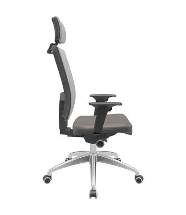Cadeira Office Brizza Tela Cinza Com Encosto Assento Facto Dunas Basalto Autocompensador 126cm - 63214