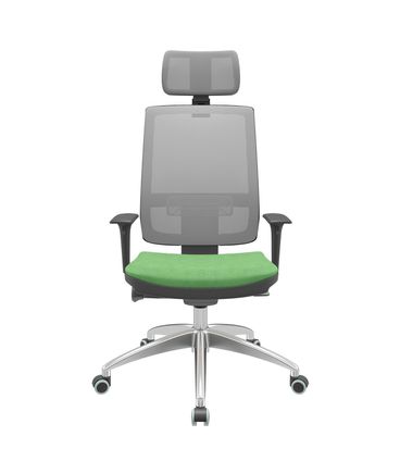 Cadeira Office Brizza Tela Cinza Com Encosto Assento Poliester Verde Musgo Autocompensador 126cm - 63229
