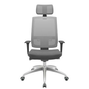 Cadeira Office Brizza Tela Cinza Com Encosto Assento Poliester Cinza Autocompensador 126cm - 63232