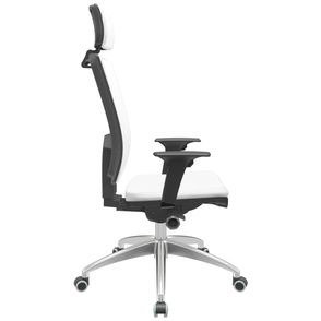 Cadeira Office Brizza Tela Branca Com Encosto Assento Aero Branco Autocompensador 126cm - 63252