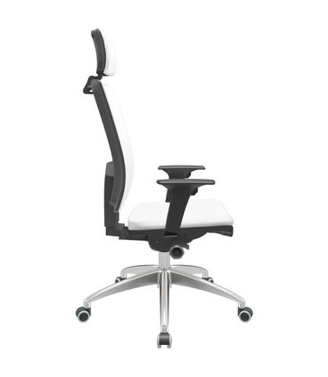 Cadeira Office Brizza Tela Branca Com Encosto Assento Aero Branco Autocompensador 126cm - 63252