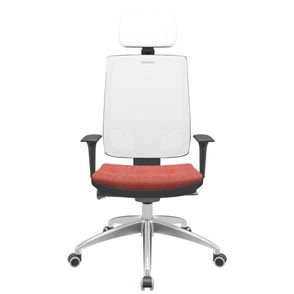 Cadeira Office Brizza Tela Branca Com Encosto Assento Concept Rosé Autocompensador 126cm - 63253