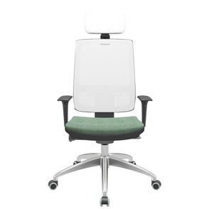 Cadeira Office Brizza Tela Branca Com Encosto Assento Concept Hera Autocompensador 126cm - 63255