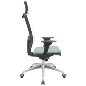 Cadeira Office Brizza Tela Branca Com Encosto Assento Concept Hera Autocompensador 126cm - 63255