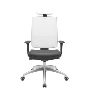 Cadeira Office Brizza Tela Branca Com Encosto Assento Facto Dunas Grafite Autocompensador 126cm - 63262
