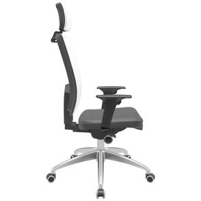 Cadeira Office Brizza Tela Branca Com Encosto Assento Facto Dunas Grafite Autocompensador 126cm - 63262