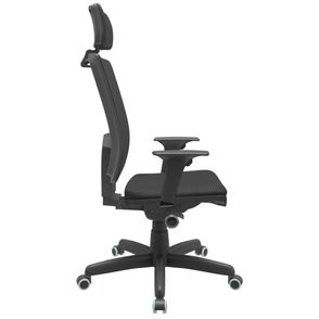 Cadeira Office Brizza Tela Preta Com Encosto Assento Aero Preto Autocompensador Base Standard 126cm - 63328