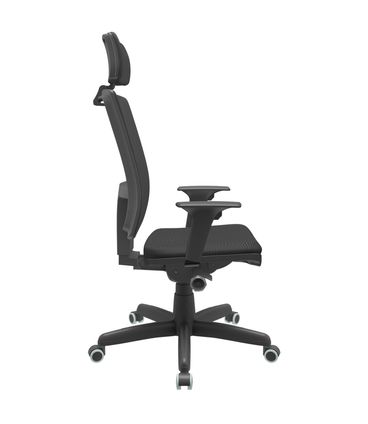 Cadeira Office Brizza Tela Preta Com Encosto Assento Aero Preto Autocompensador Base Standard 126cm - 63328