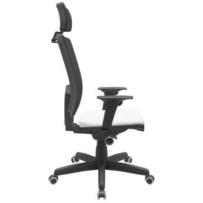 Cadeira Office Brizza Tela Preta Com Encosto Assento Aero Branco Autocompensador Base Standard 126cm - 63329