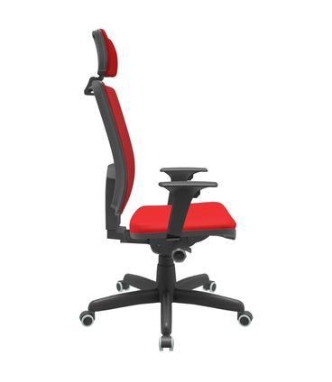 Cadeira Office Brizza Tela Vermelha Com Encosto Assento Aero Vermelho Autocompensador Base Standard 126cm - 63366
