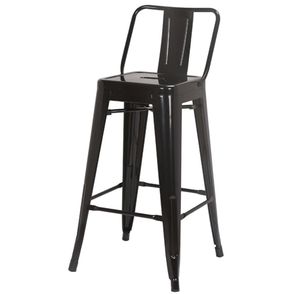 Banqueta Iron Encosto Baixo Preto 90cm - 55501