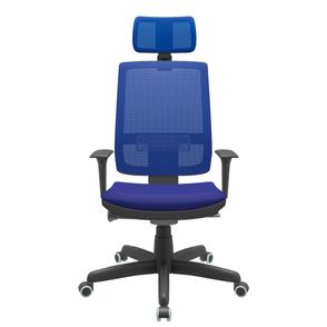 Cadeira Office Brizza Tela Azul Com Encosto Assento Aero Azul Autocompensador Base Standard 126cm - 63387