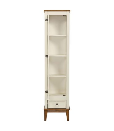 Cristaleira Remy 1 Porta e 1 Gaveta cor Off White com Amendoa 180 cm - 63353