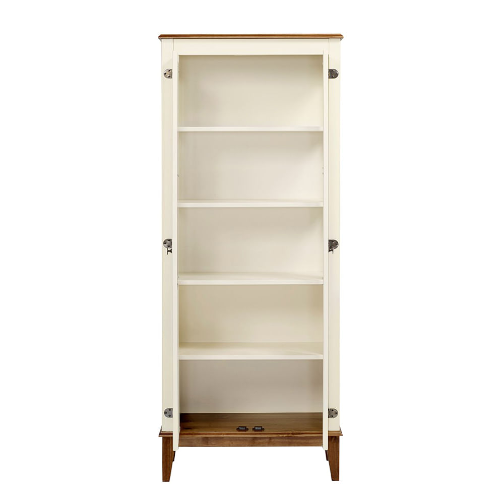 Cristaleira-Laura-2-Portas-cor-Off-White-com-Amendoa-180-cm---63398