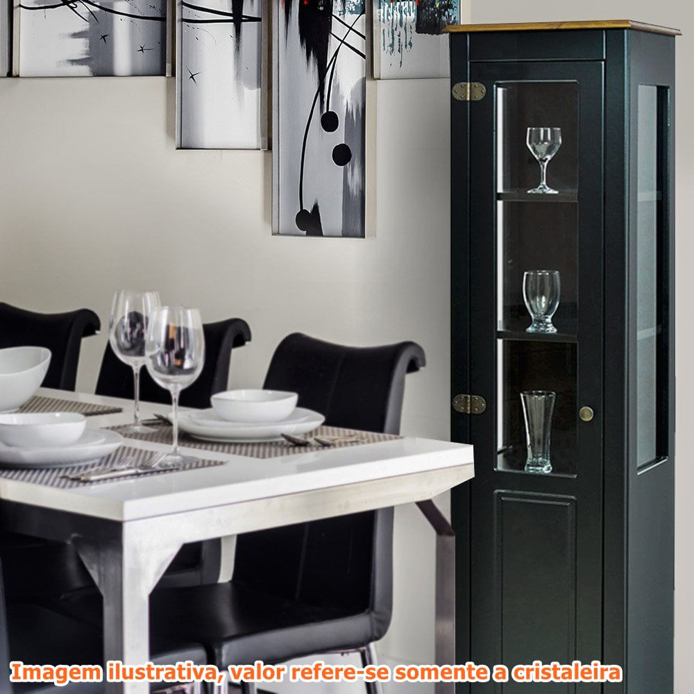 Cristaleira-Laura-1-Porta-cor-Preto-com-Amendoa-180-cm---63428