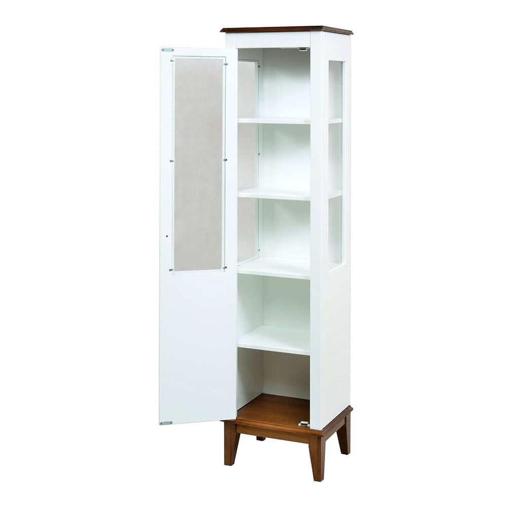 Cristaleira-Laura-1-Porta-cor-Branco-com-Amendoa-180-cm---59943