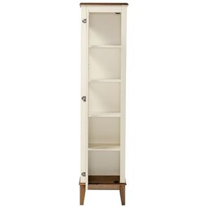 Cristaleira Laura 1 Porta cor Off White com Amendoa 180 cm - 63430