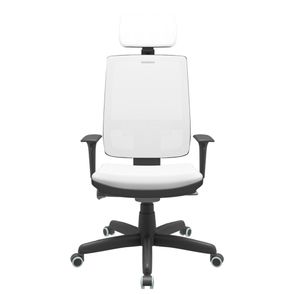 Cadeira Office Brizza Tela Branca Com Encosto Assento Aero Branco Autocompensador Base Standard 126cm - 63438