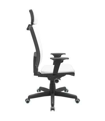 Cadeira Office Brizza Tela Branca Com Encosto Assento Aero Branco Autocompensador Base Standard 126cm - 63438