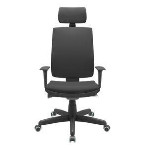 Cadeira Office Brizza Soft Aero Preto Autocompensador Com Encosto Cabeça Base Standard 126cm - 63450