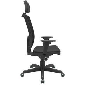 Cadeira Office Brizza Soft Aero Preto Autocompensador Com Encosto Cabeça Base Standard 126cm - 63450