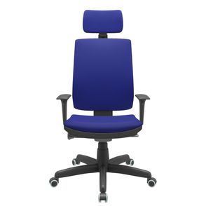 Cadeira Office Brizza Soft Aero Azul Autocompensador Com Encosto Cabeça Base Standard 126cm - 63451