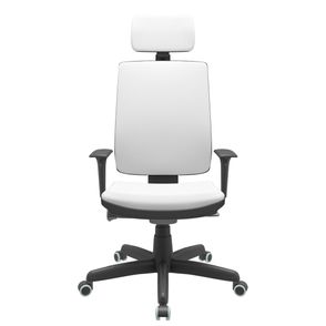 Cadeira Office Brizza Soft Aero Branco Autocompensador Com Encosto Cabeça Base Standard 126cm - 63453