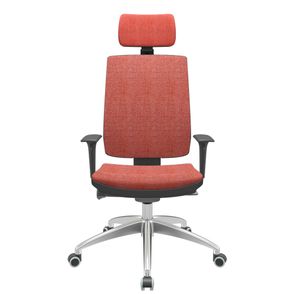 Cadeira Office Brizza Soft Concept Rosé Autocompensador Com Encosto Cabeça Base Aluminio 126cm - 63468
