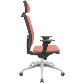 Cadeira Office Brizza Soft Concept Rosé Autocompensador Com Encosto Cabeça Base Aluminio 126cm - 63468