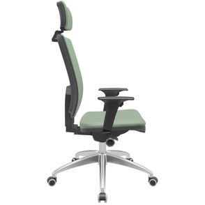Cadeira Office Brizza Soft Vinil Verde Autocompensador Com Encosto Cabeça Base Aluminio 126cm - 63473