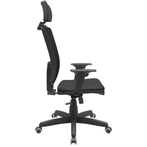 Cadeira Office Brizza Soft Aero Preto RelaxPlax Com Encosto Cabeça Base Standard 126cm - 63490