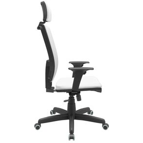 Cadeira Office Brizza Soft Aero Branco RelaxPlax Com Encosto Cabeça Base Standard 126cm - 63493
