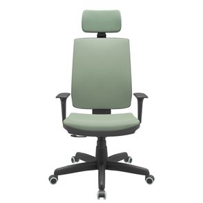 Cadeira Office Brizza Soft Vinil Verde RelaxPlax Com Encosto Cabeça Base Standard 126cm - 63499