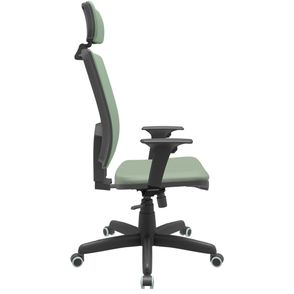 Cadeira Office Brizza Soft Vinil Verde RelaxPlax Com Encosto Cabeça Base Standard 126cm - 63499