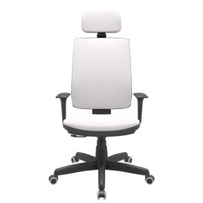 Cadeira Office Brizza Soft Vinil Branco RelaxPlax Com Encosto Cabeça Base Standard 126cm - 63500
