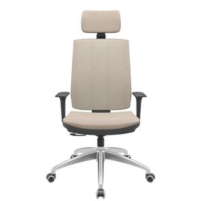 Cadeira Office Brizza Soft Poliester Fendi RelaxPlax Com Encosto Cabeca Base Aluminio 126cm - 63509