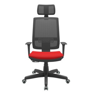 Cadeira Office Brizza Tela Preta Com Encosto Assento Aero Vermelho RelaxPlax Base Standard 126cm - 63615