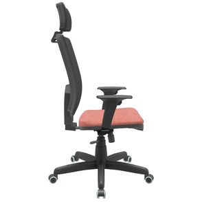 Cadeira Office Brizza Tela Preta Com Encosto Assento Concept Rose RelaxPlax Base Standard 126cm - 63617