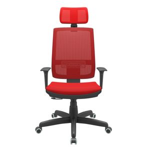 Cadeira Office Brizza Tela Vermelha Com Encosto Assento Aero Vermelho RelaxPlax Base Standard 126cm - 63631