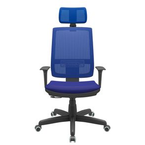 Cadeira Office Brizza Tela Azul Com Encosto Assento Aero Azul RelaxPlax Base Standard 126cm - 63647