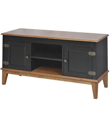 Rack Detroit 2 Portas cor Preto com Amendoa 114 cm - 60749