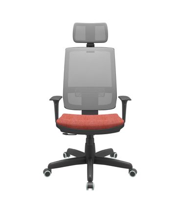 Cadeira Office Brizza Tela Cinza Com Encosto Assento Concept Rose RelaxPlax Base Standard 126cm - 63665