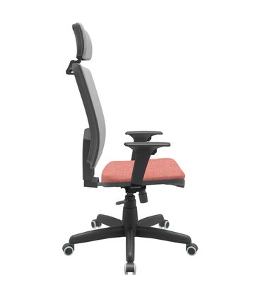 Cadeira Office Brizza Tela Cinza Com Encosto Assento Concept Rose RelaxPlax Base Standard 126cm - 63665
