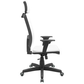 Cadeira Office Brizza Tela Branca Com Encosto Assento Aero Branco RelaxPlax Base Standard 126cm - 63681