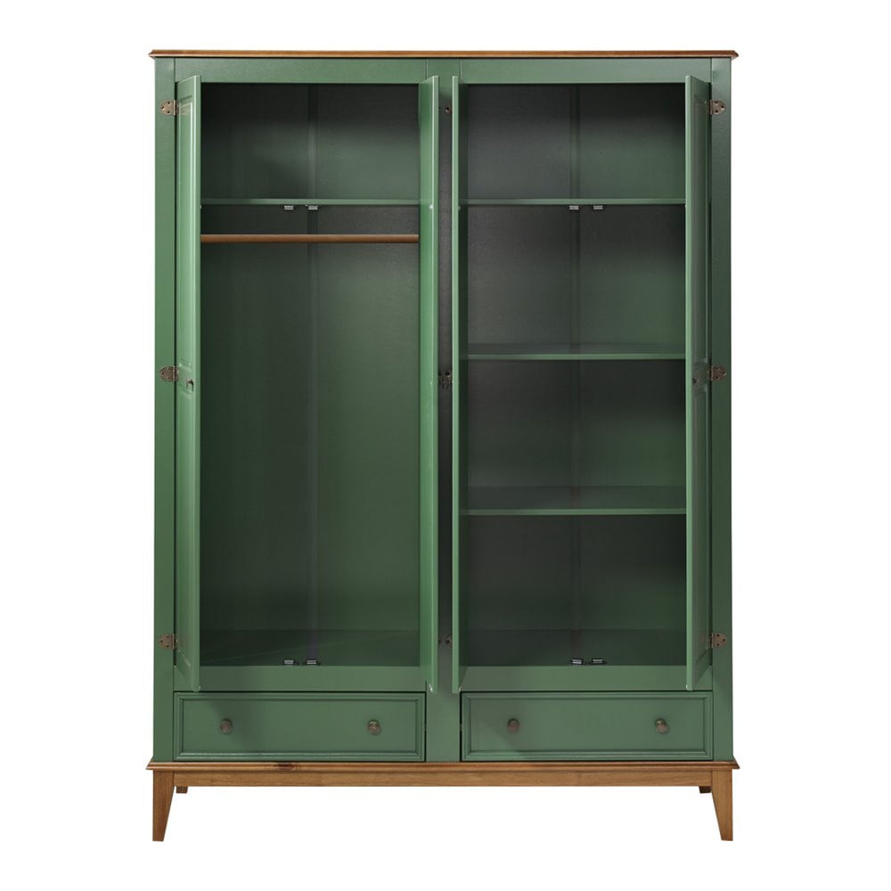 Armario-Malibu-4-Portas-e-2-Gavetas-cor-Verde-com-Amendoa-204-cm---63658