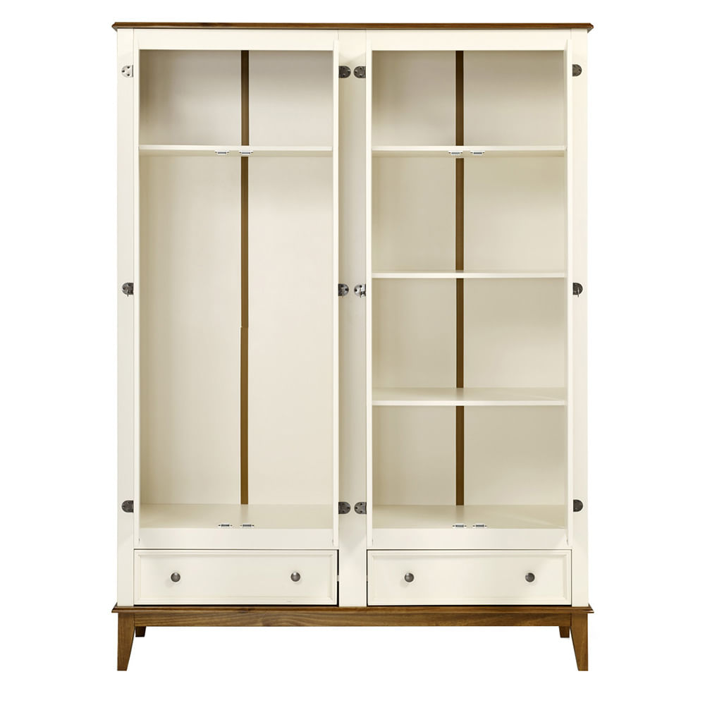 Armario-Malibu-4-Portas-e-2-Gavetas-cor-Off-White-com-Amendoa-204-cm---63669